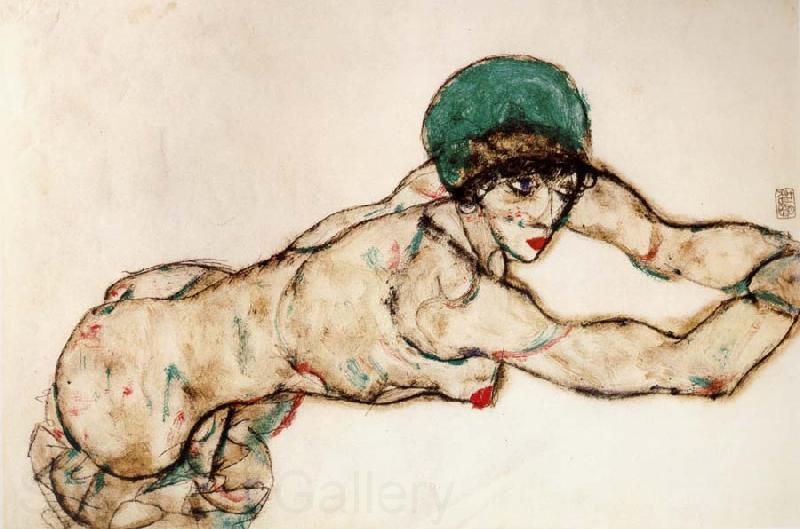 Egon Schiele Female Nude to the Right